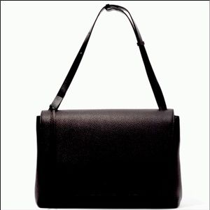 Dagne Dover Simone Leather Satchel (Onyx)